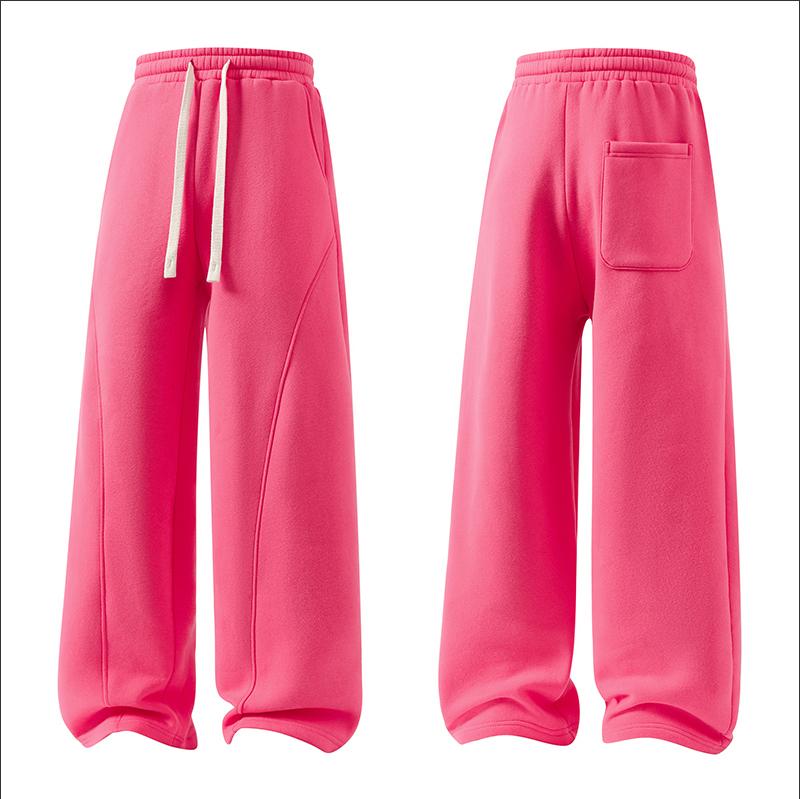 summervibes Men's Solid-Color Drawstring Pants with Curved Blade Design—relaxed fit suitable for all seasons. Street-style men's trousers perfect for everyday wear and layering. Menswear Beige daily wear pant