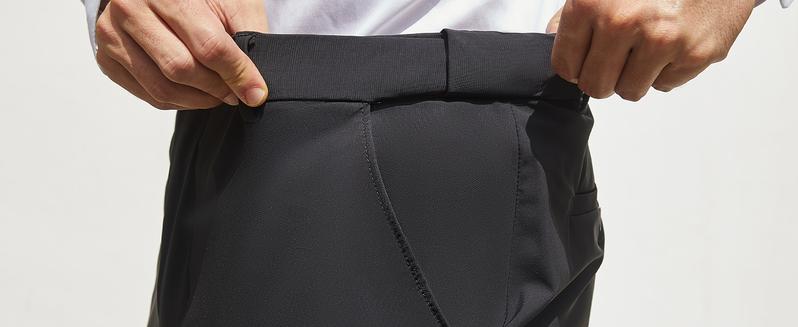 Alimens&Gentle Men's Stretch Dress Pants No Iron Golf Pants Expandable Waist Flat Front Business Casual Pants Formal Black
