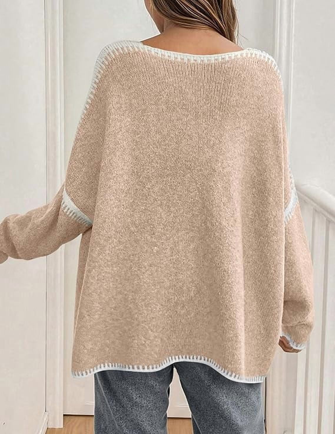 Womens Oversized Cardigan Sweaters Fall Long Lantern Sleeve Knit Open Front Lightweight Sweater