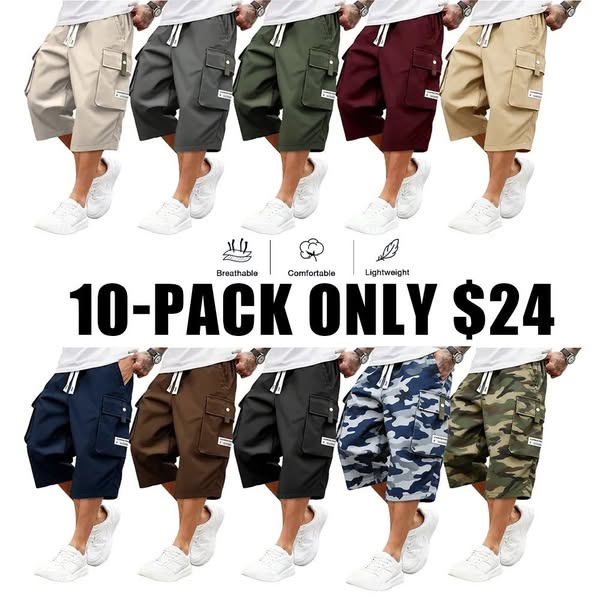 Men's Summer Casual Cargo Shorts