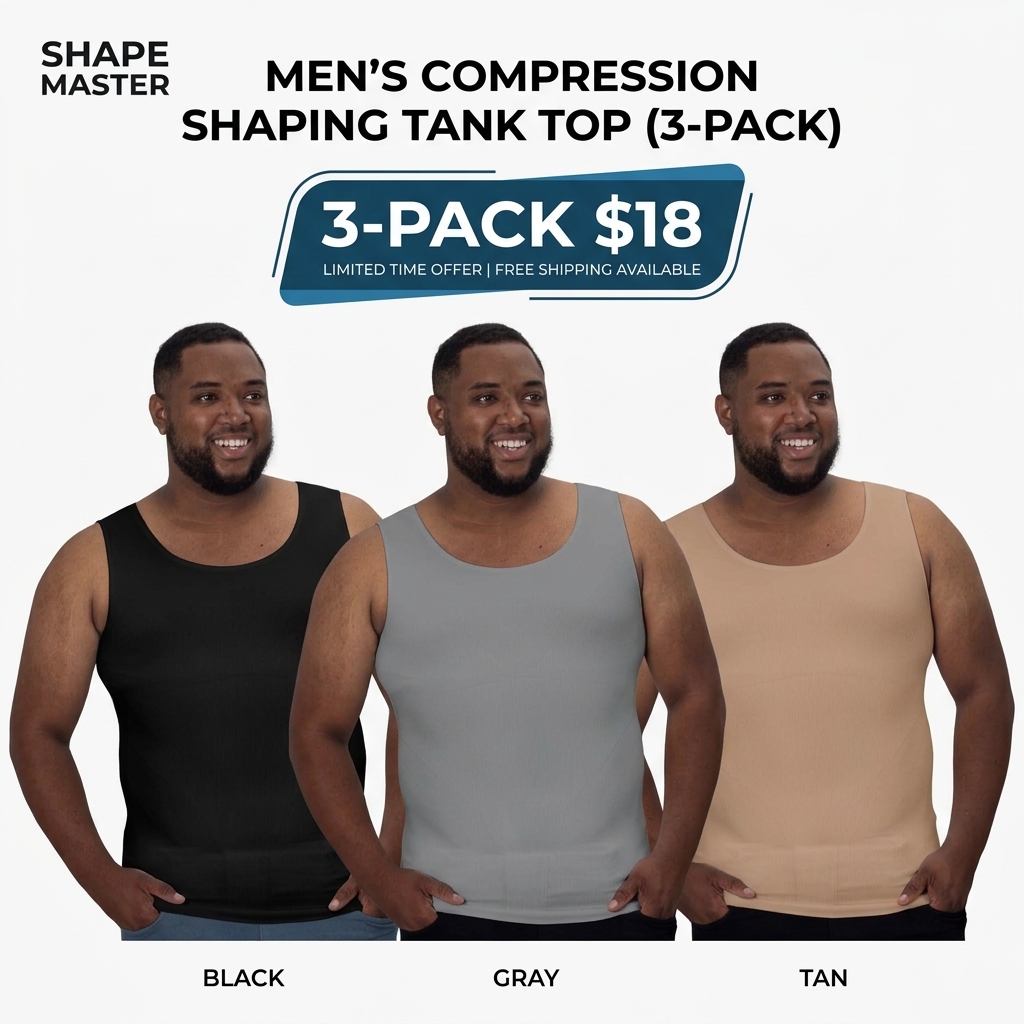 Men's Compression Tank Top - Sleeveless Body Shaper Undershirt