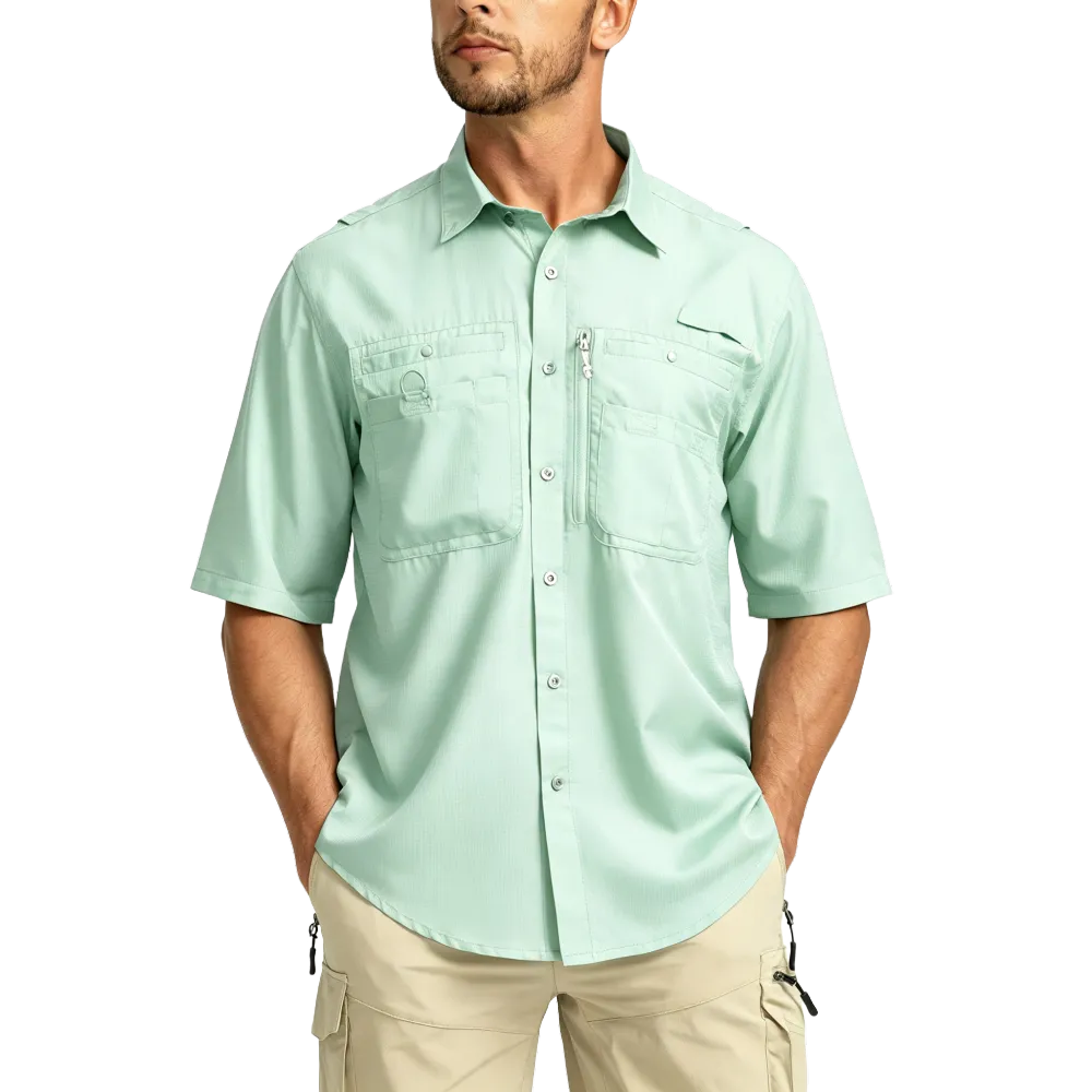 Men's Casual Outdoor Button-Down Fishing Top