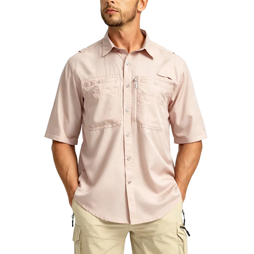 Men's Casual Outdoor Button-Down Fishing Top