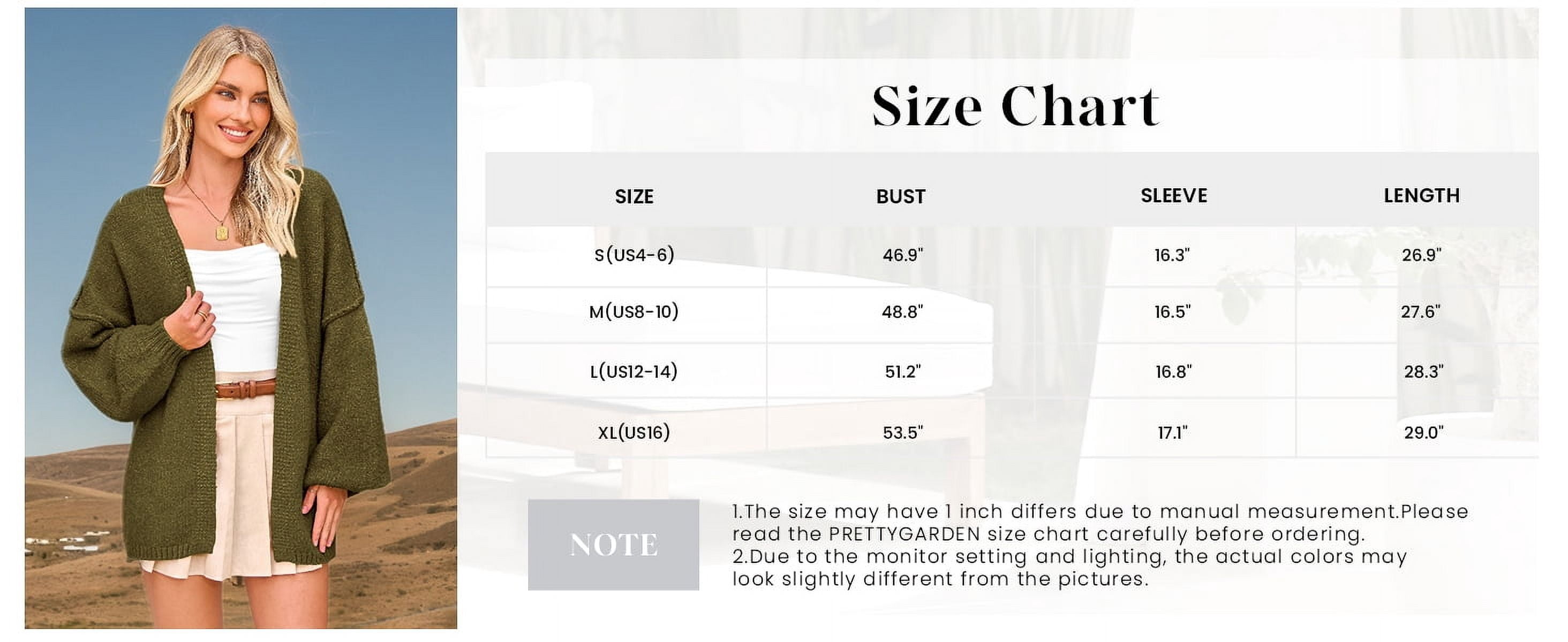 Womens Oversized Cardigan Sweaters Fall Long Lantern Sleeve Knit Open Front Lightweight Sweater