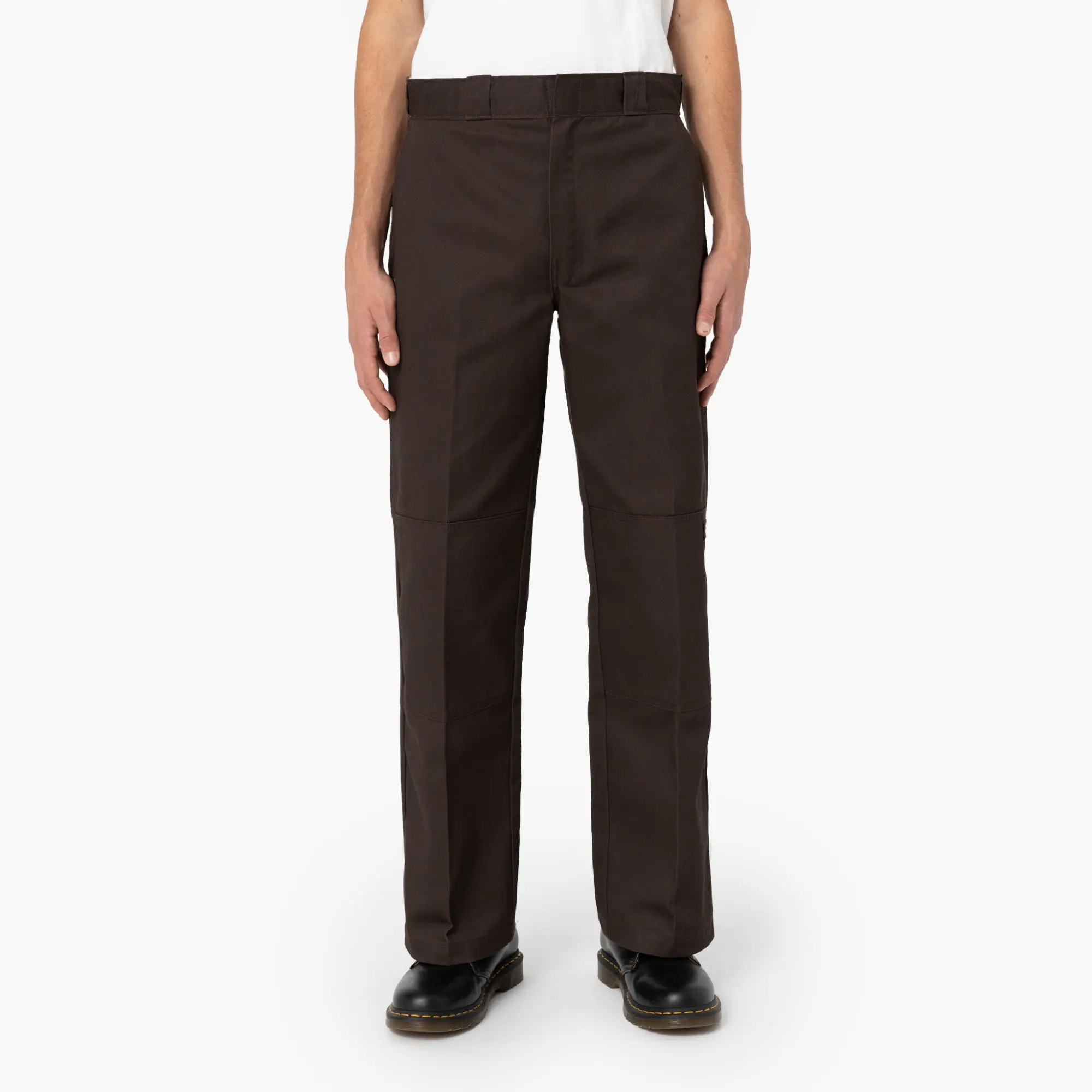 Men's Loose Fit Double Knee Work Pants, Reinforced Knees, Multi-Pocket Utility Fit, Workwear Street Style