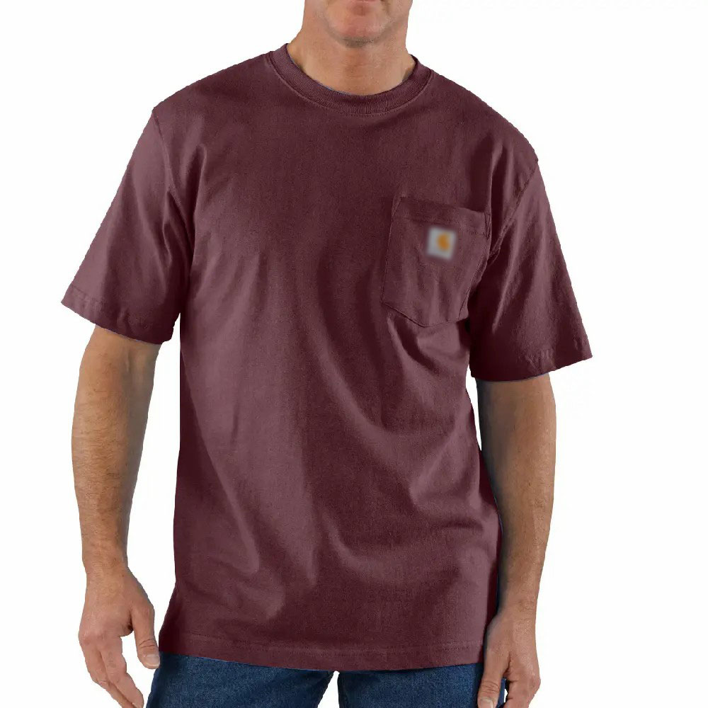 Men's Heavyweight Cotton Pocket T-Shirt – Loose Fit Casual Workwear Tee
