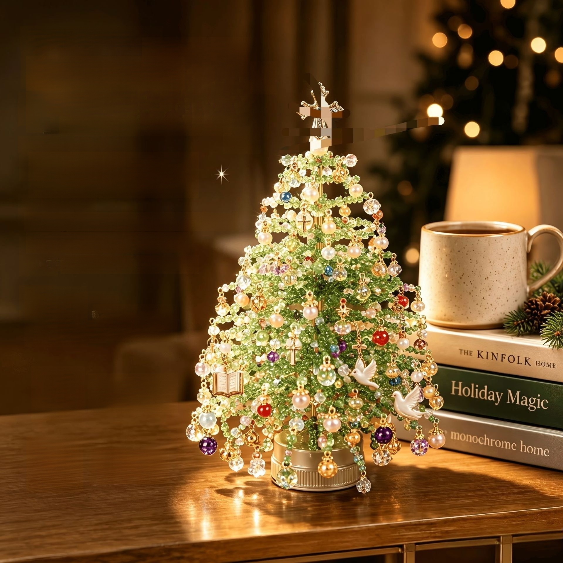 【DIY Beaded Christmas Tree Kit】 Safe Materials: Protect kids during family crafting.