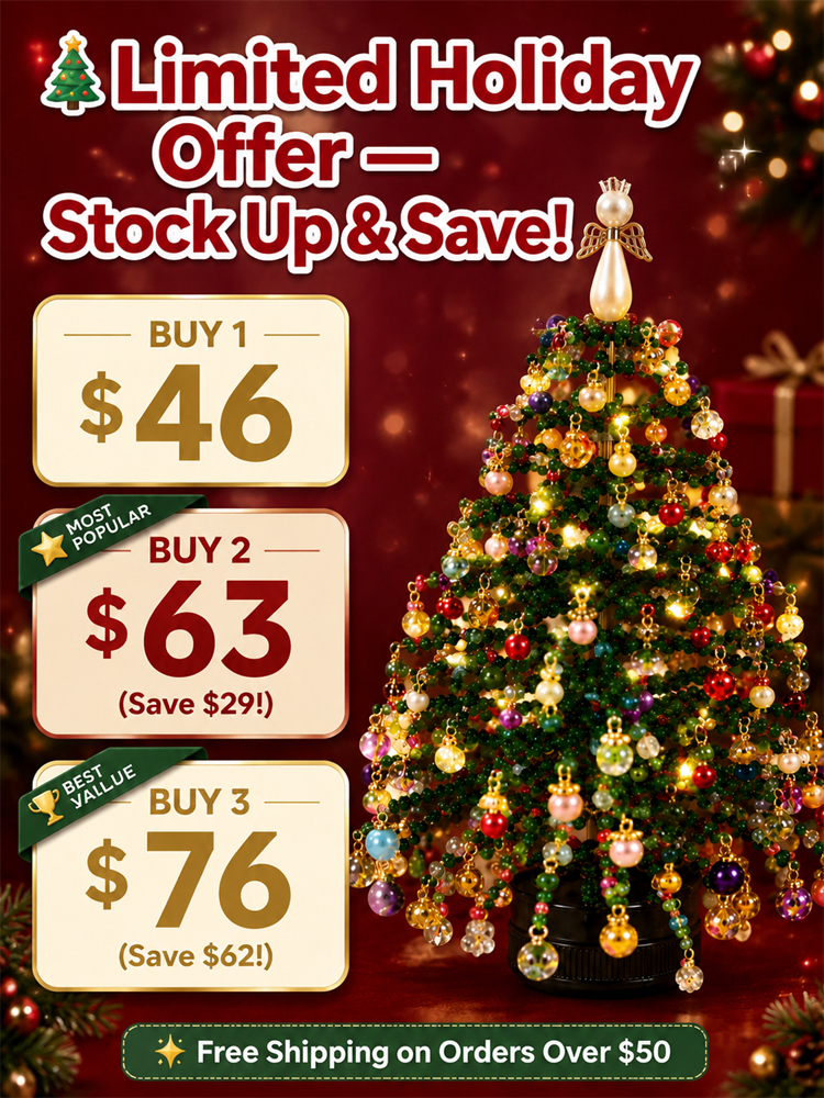 【DIY Beaded Christmas Tree Kit】 Safe Materials: Protect kids during family crafting.