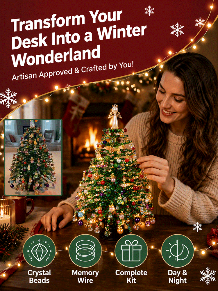 【DIY Beaded Christmas Tree Kit】 Safe Materials: Protect kids during family crafting.
