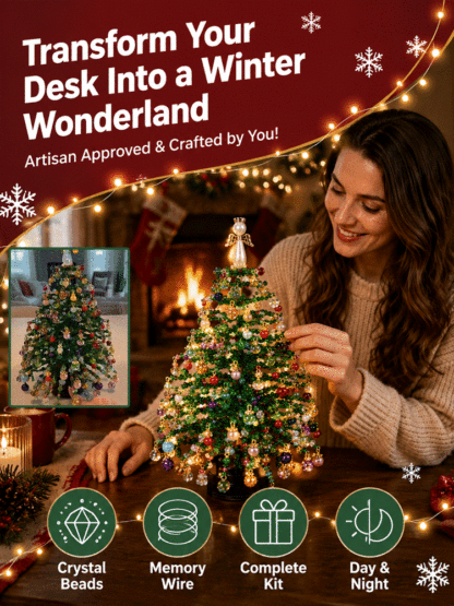 【DIY Beaded Christmas Tree Kit】 Safe Materials: Protect kids during family crafting.
