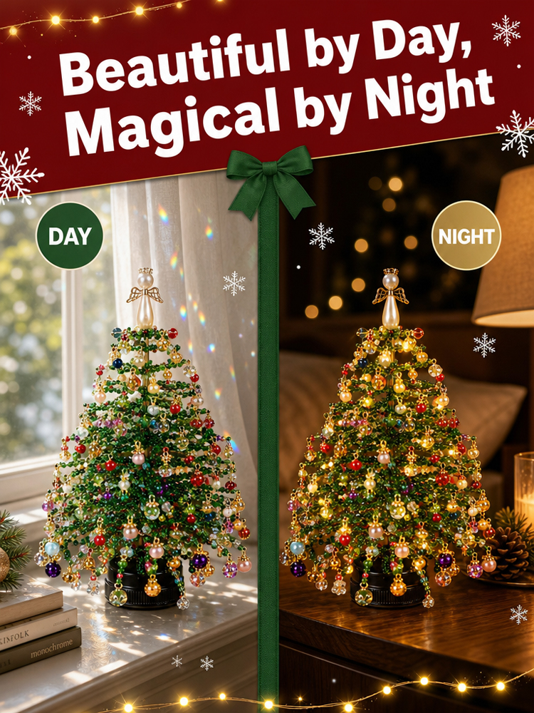 【DIY Beaded Christmas Tree Kit】 Safe Materials: Protect kids during family crafting.