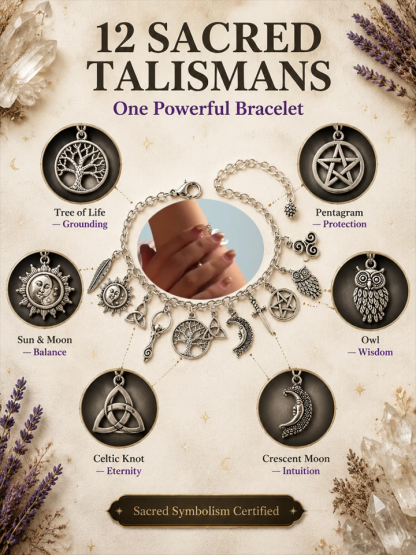 【Sun and Moon Tree of Life Bracelet】Wear 12 talismans to block negativity, No more bad vibes!