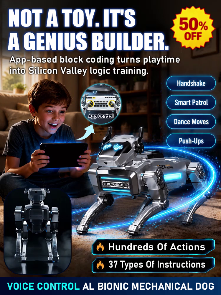 AI Coding Robot Dog: Voice & app play to master 37+ skills, No more brainless screen time!