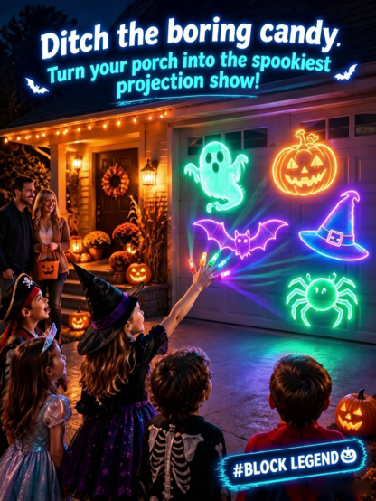 【Halloween projection finger lamp】Glow bright: 150ft visibility to stop traffic, No more dark nights!