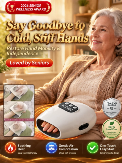【4D Aviation-Grade Thermal-Powered Hand Therapy Chamber】15-Min Daily Therapy to Restore Hand Mobility, No More Morning