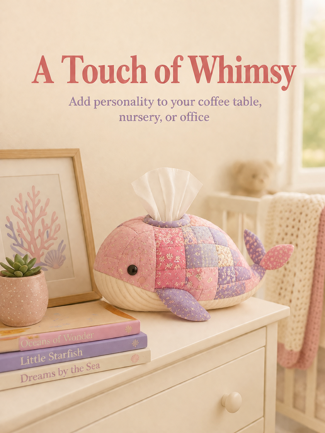 Unique animal tissue holder with patchwork pattern