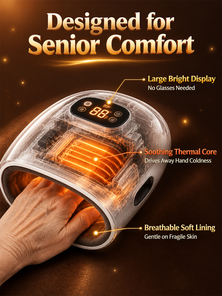 【4D Aviation-Grade Thermal-Powered Hand Therapy Chamber】15-Min Daily Therapy to Restore Hand Mobility, No More Morning