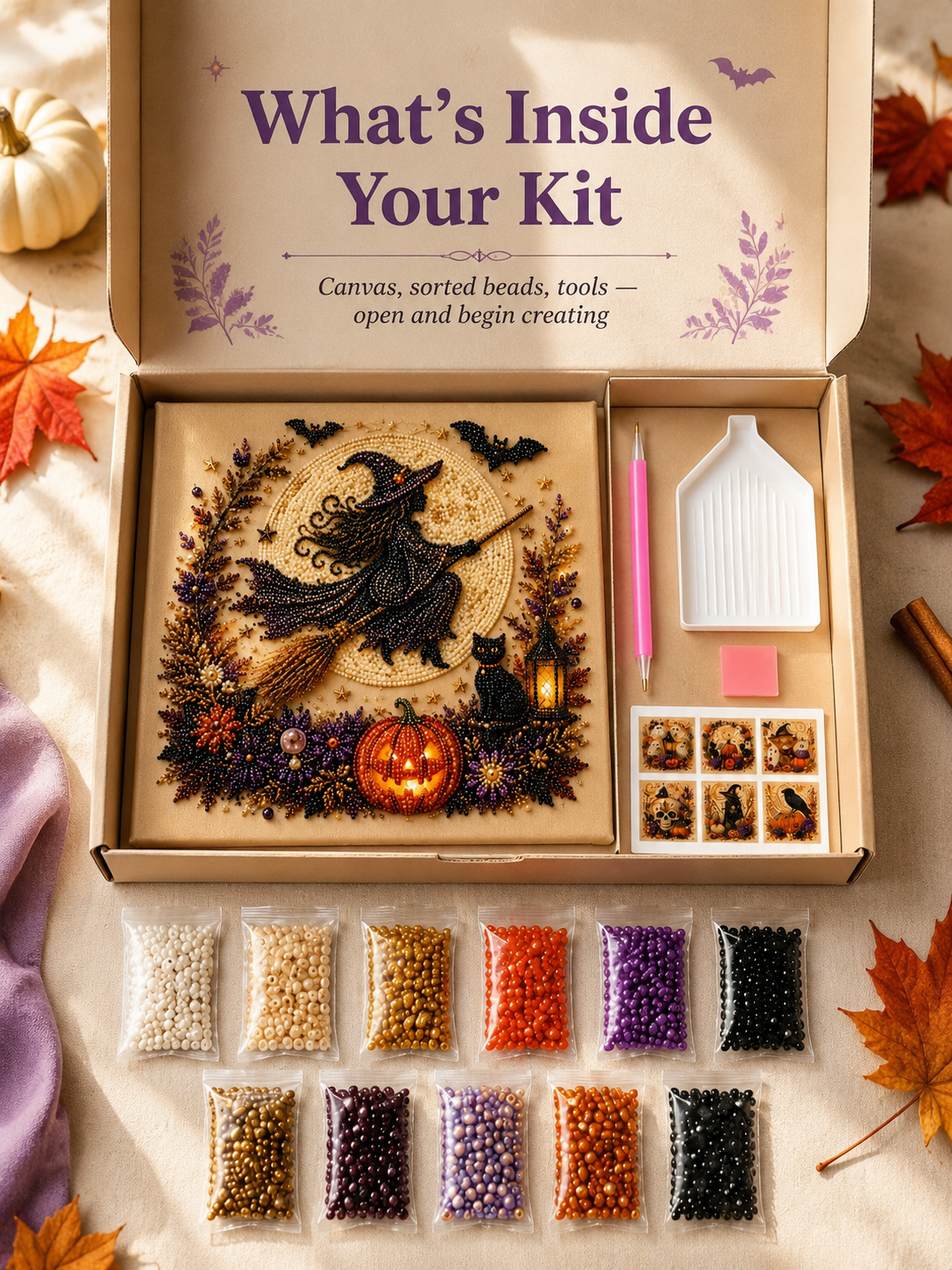 Ghost Pearl Art DIY Craft Kit complete set