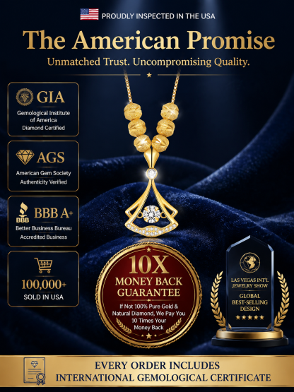 【 GIA Diamond & 18K Gold】The Dancing Stone Necklace -  Heartbeat in Every Glimmer