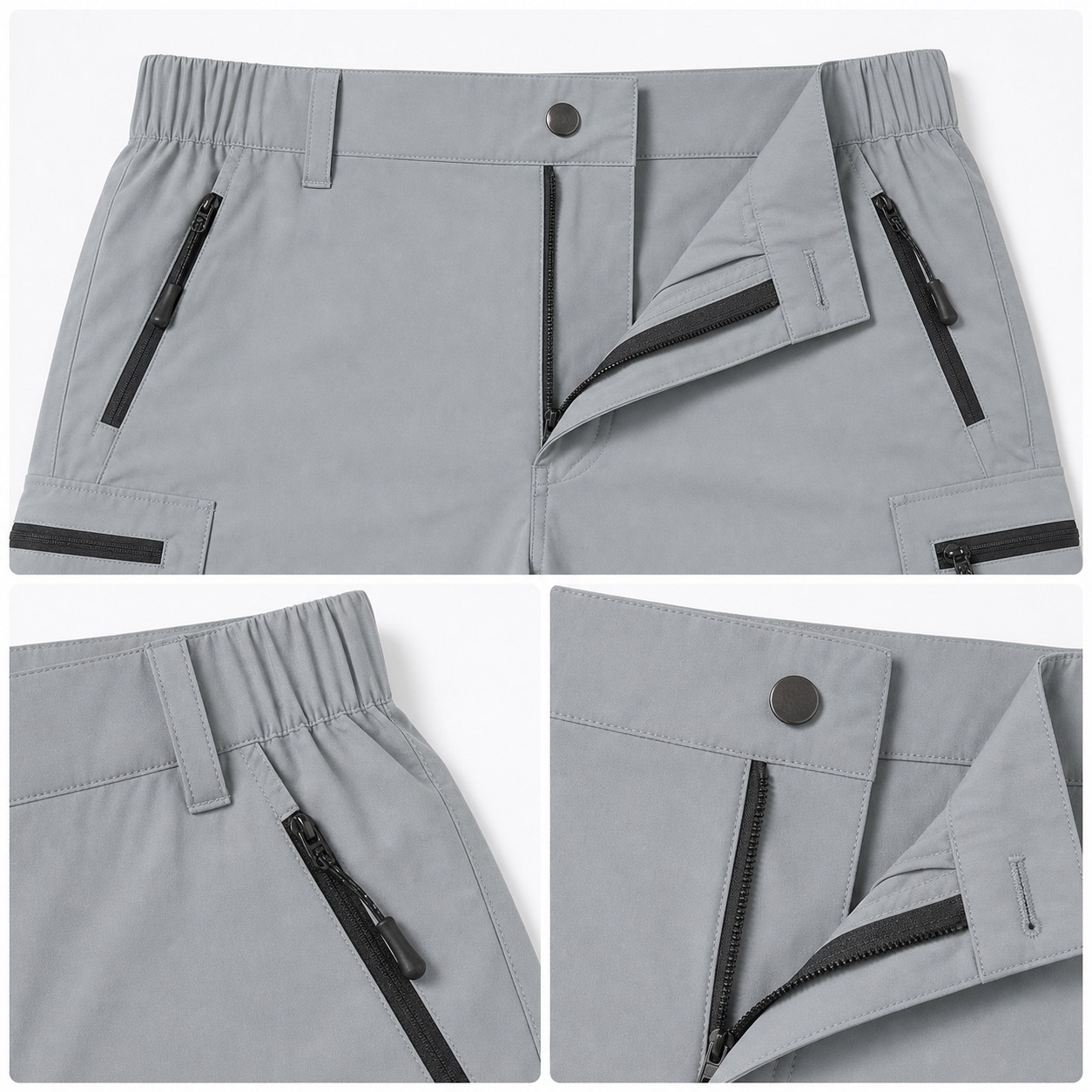 Men's Quick-Dry Hiking Cargo Shorts 8-Pack Mixed Color Set - Multi