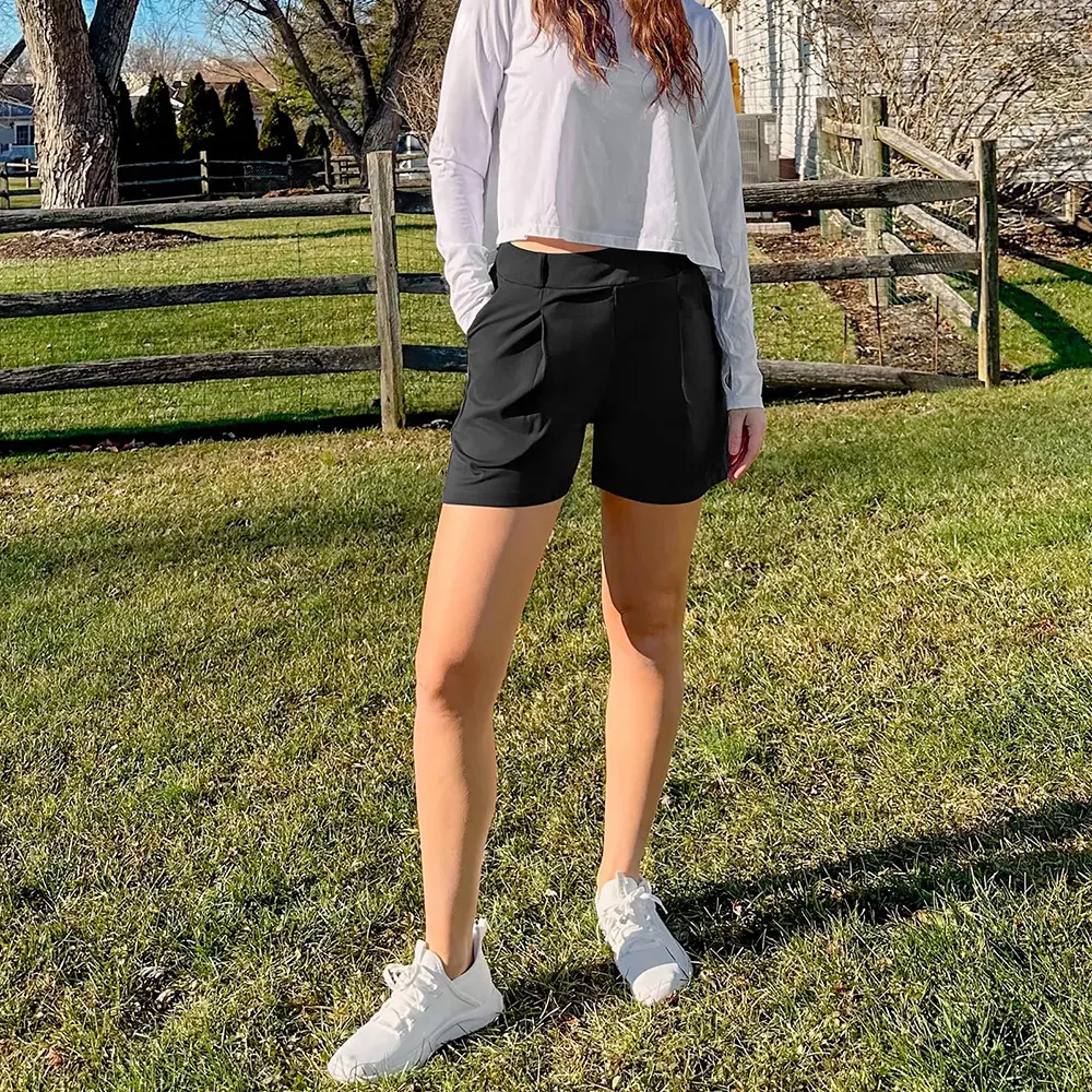 LAST 2 DAYS - Trendy High Waisted Athletic Shorts with Pockets
