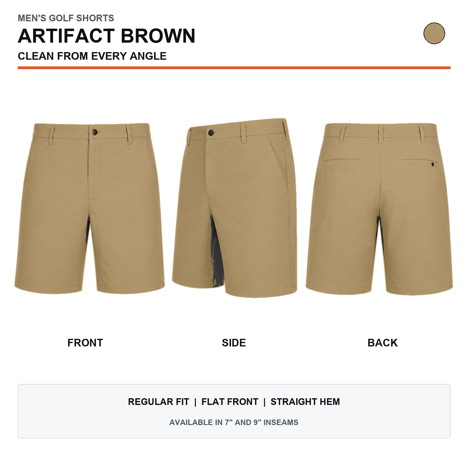 Men's Golf Shorts 8-Pack | 7" & 9" Stretch Quick