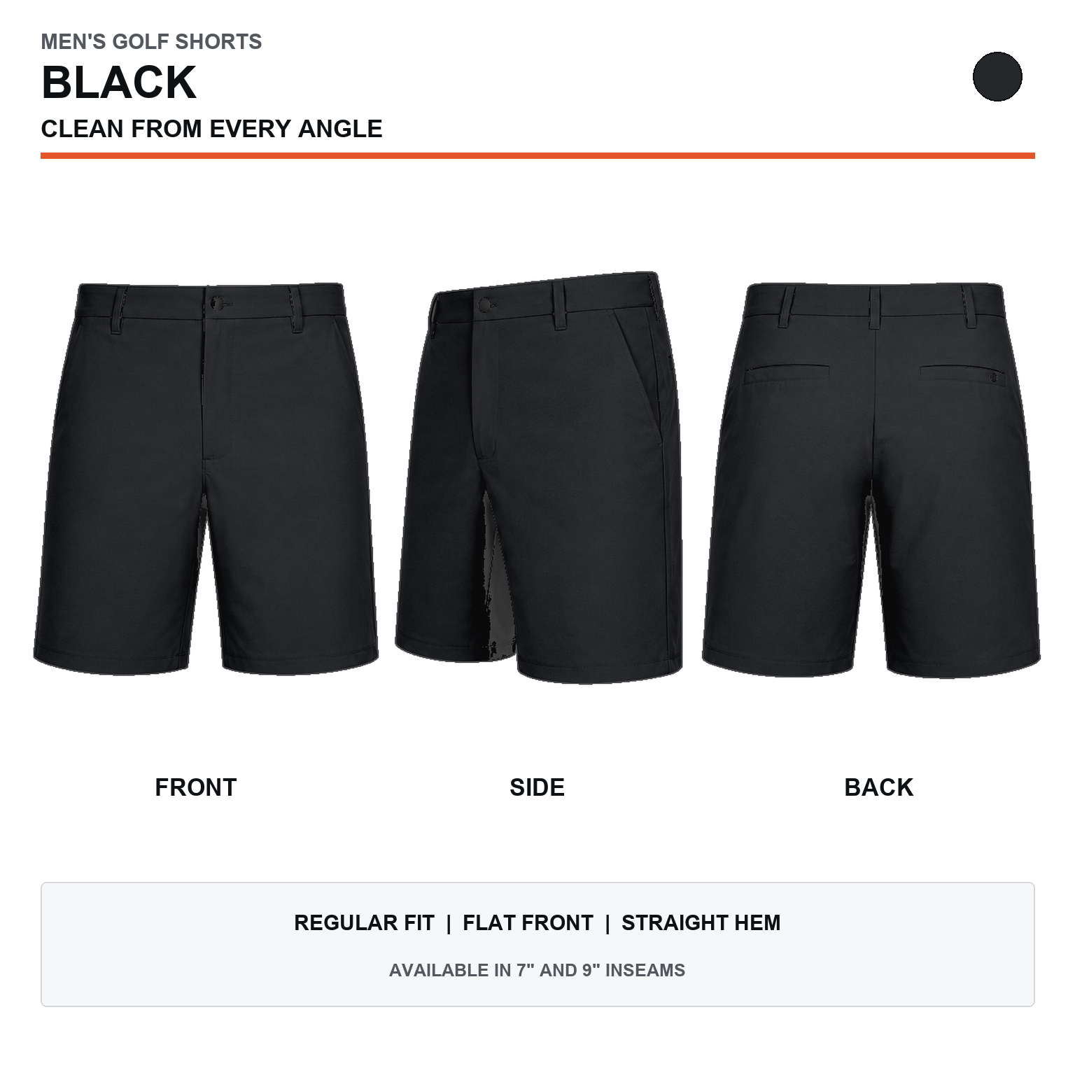 Men's Golf Shorts 8-Pack | 7" & 9" Stretch Quick