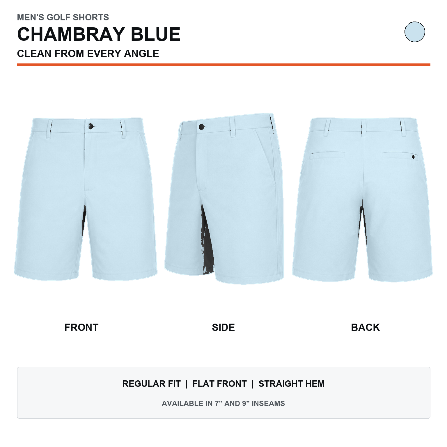 Men's Golf Shorts 8-Pack | 7" & 9" Stretch Quick
