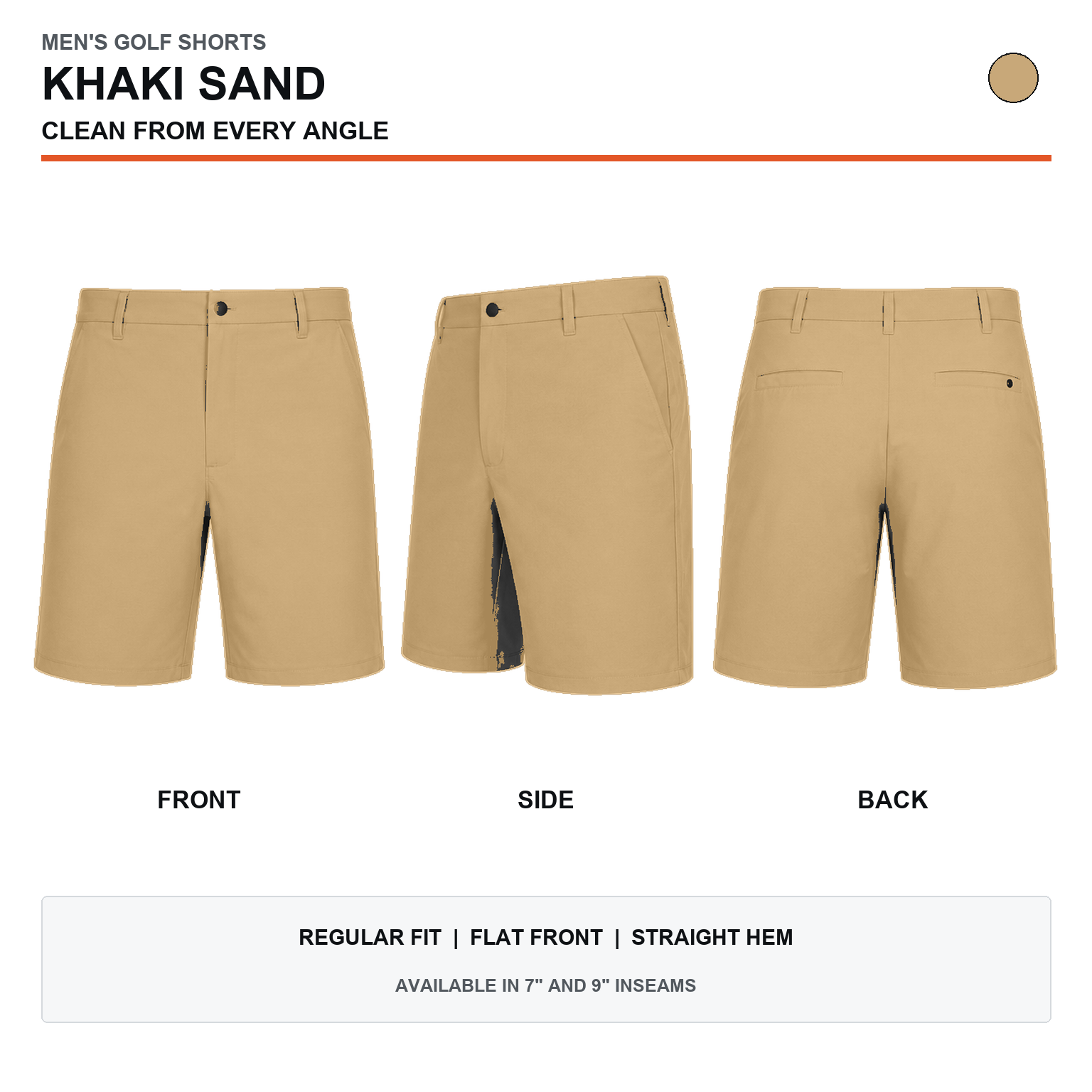 Men's Golf Shorts 8-Pack | 7" & 9" Stretch Quick