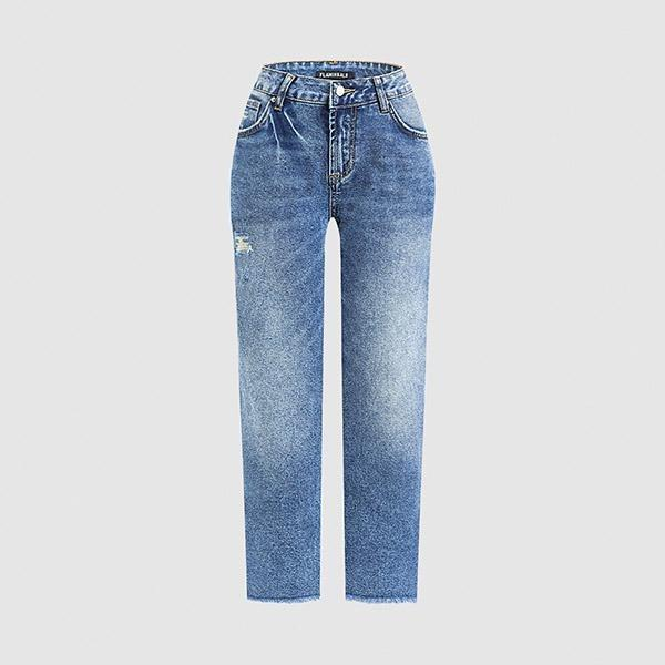 LAST 2 DAYS - Mid-Rise Straight-Leg Cropped Jeans