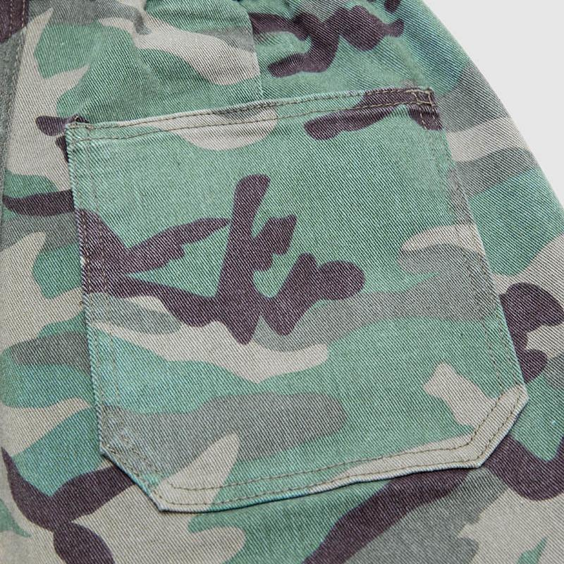 LAST 2 DAYS - Camo Drawstring High Waist Barrel Leg Pants