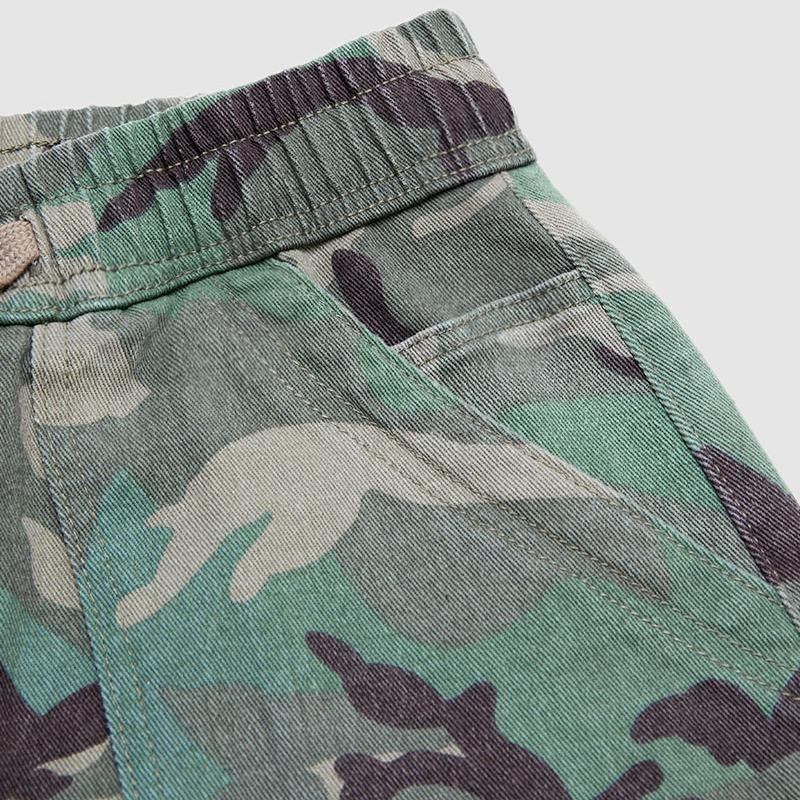LAST 2 DAYS - Camo Drawstring High Waist Barrel Leg Pants