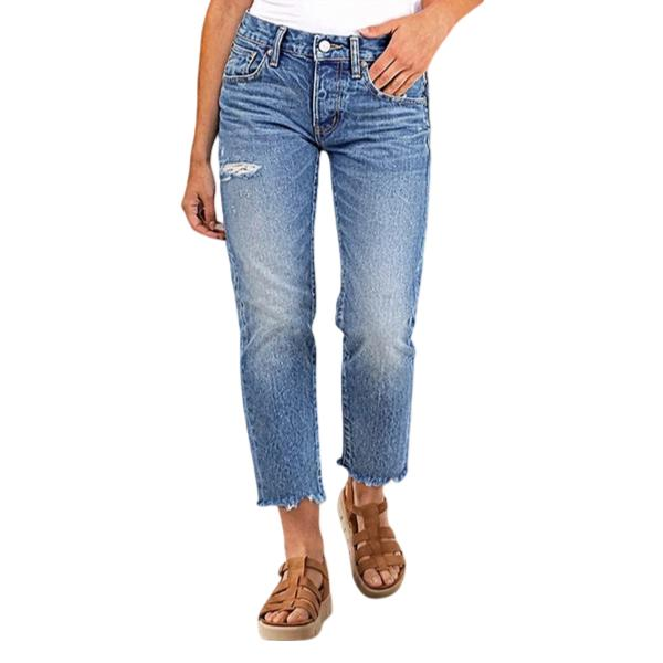 LAST 2 DAYS - Mid-Rise Straight-Leg Cropped Jeans