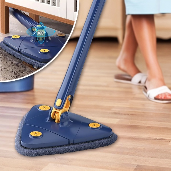 Mop trójkątny – Głowica 360°, Trzonek 121 cm, Na mokro i sucho | ANGLEMOP