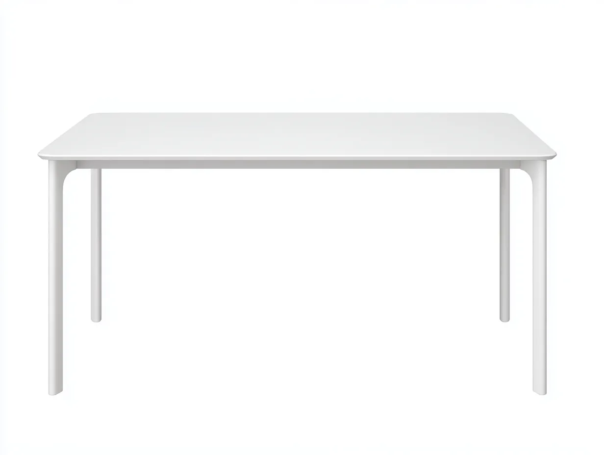 Esstisch rechteckig 168x88x75 cm - Weiß - geradliniges Metallgestell für den Außenbereich-Vonoispace