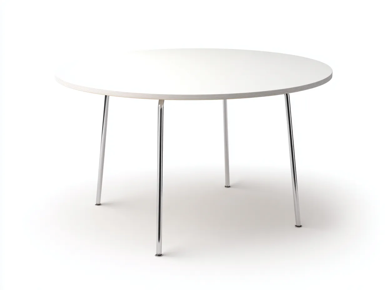 Esstisch rund 125x125x74 cm - Weiß - zentraler Sternfuß für den Außenbereich-Vonoispace