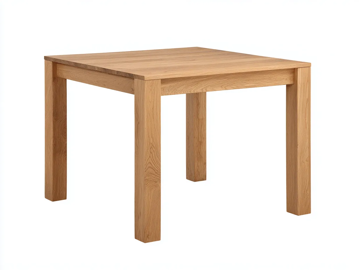 Esstisch quadratisch 108x108x76 cm - Eiche natur - breite Beine und stabile Zarge für den Außenbereich-Vonoispace