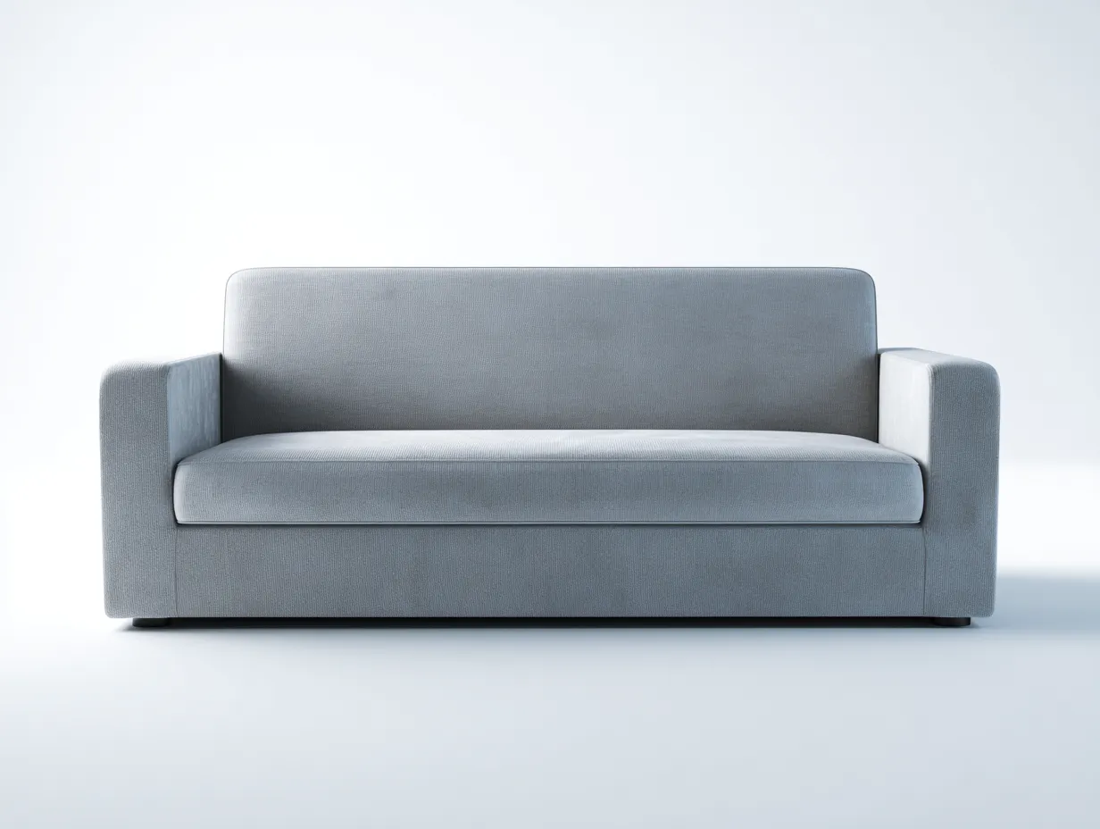 2-Sitzer-Sofa 192x85x79 cm - Webstoff Hellblau - gerader Rücken und kompakte Armlehnen für das Wohnzimmer-Vonoispace