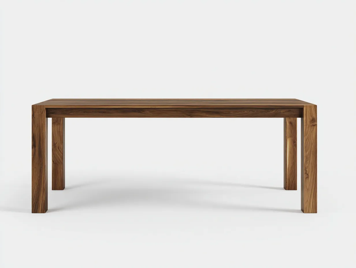Esstisch rechteckig 205x92x76 cm - Walnussbraun - geradlinige Holzoptik für das Esszimmer-Zavoahouse