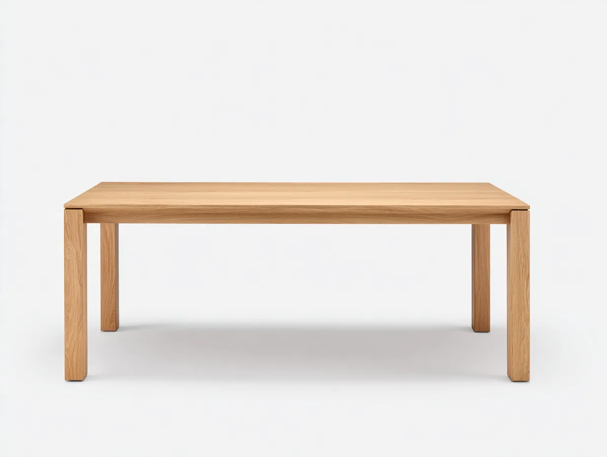 Esstisch rechteckig 190x90x75 cm - Eiche natur - massives Rahmenprofil für das Esszimmer-Zavoahouse