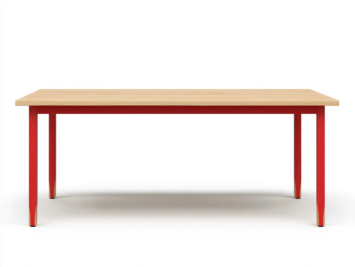 Esstisch rund 110x110x74 cm - Weiß und Dunkelbraun - Holzbeine im Mid-Century-Stil für das Esszimmer-Zavoahouse