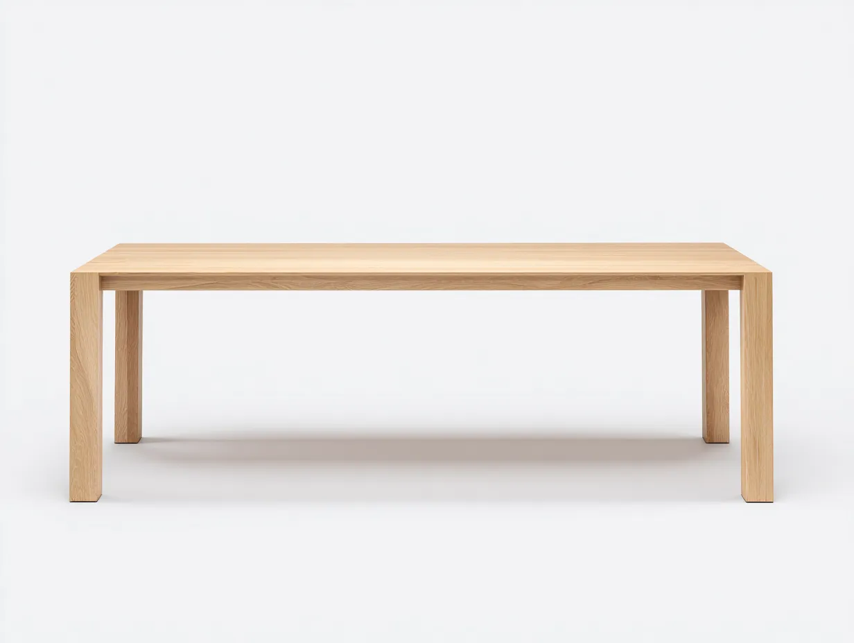 Esstisch rechteckig 185x88x75 cm - Eiche hell - minimalistisches Vierbeingestell für das Esszimmer-Zavoahouse