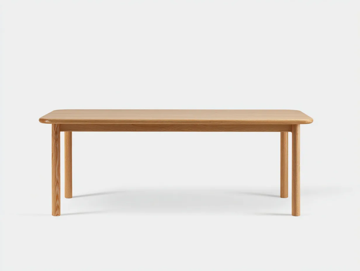 Esstisch rechteckig 198x94x76 cm - Naturholz - sanft gerundete Kanten für das Esszimmer-Zavoahouse