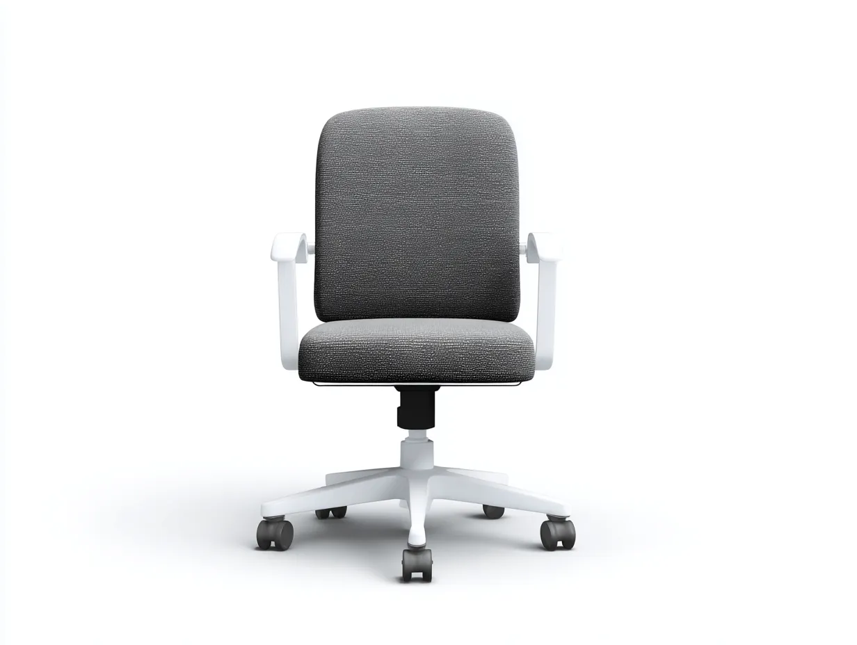Bürostuhl mit Stoffpolster 66x67x94 cm - Hellgrau und Silber - armlehnenlos und höhenverstellbar für das Büro-Zavoahouse