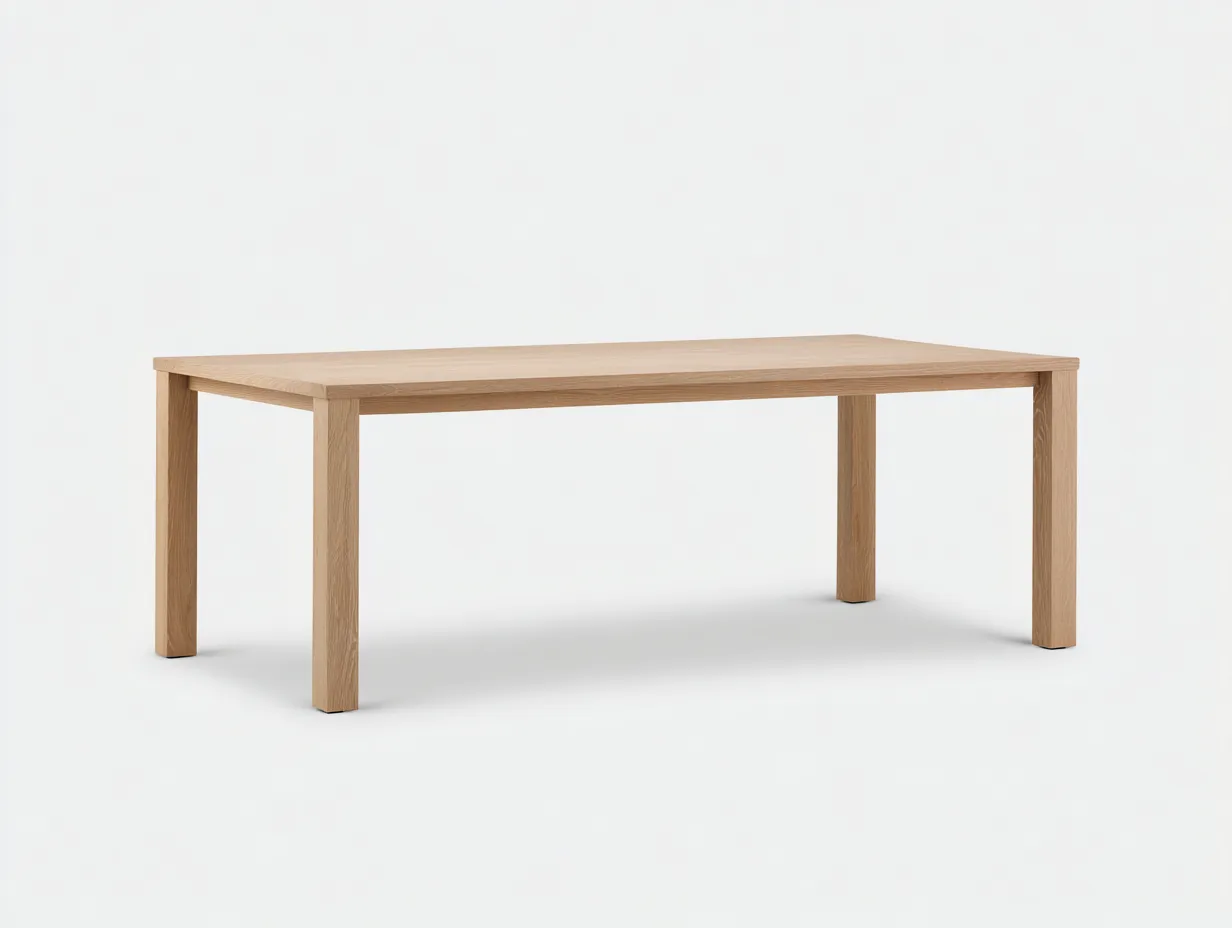 Esstisch rechteckig 180x86x74 cm - Eiche natur - schlanke Rundbeine mit weicher Linienführung für das Esszimmer-Zavoahouse
