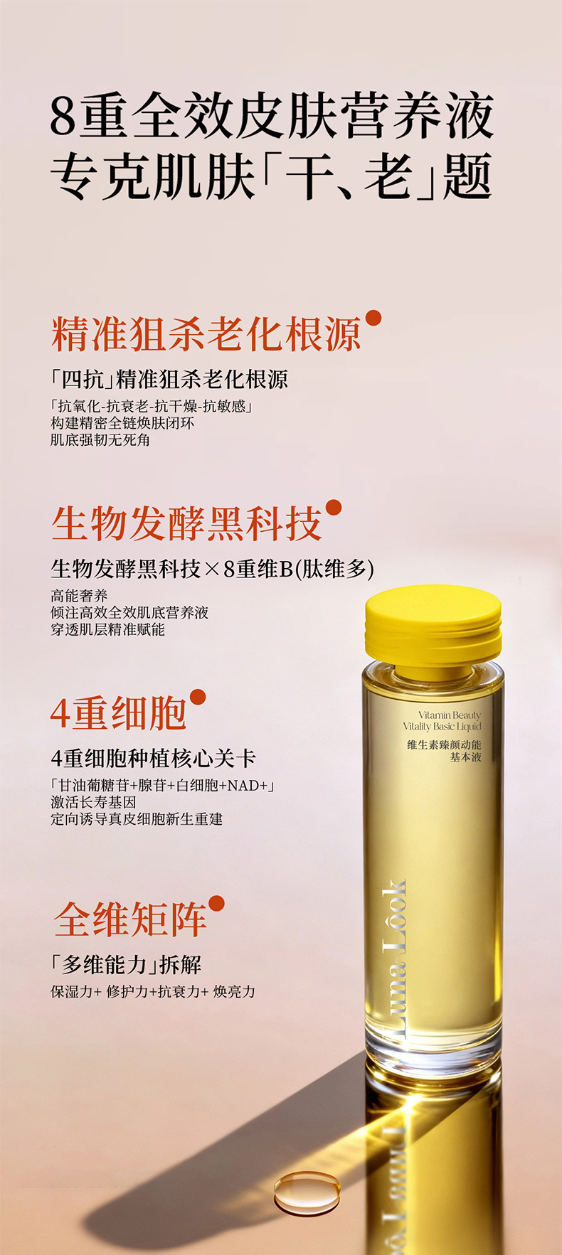 Luna Look Vitamin Facial Care Base Lotion 160ml/bottle