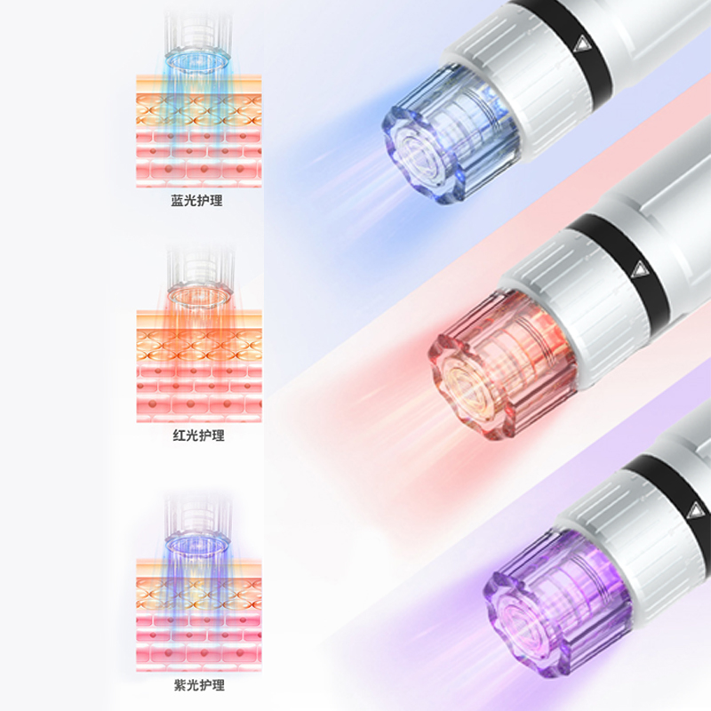 Red & Blue Light Mesotherapy Pen Adjustable Automatic Serum Infusion Device