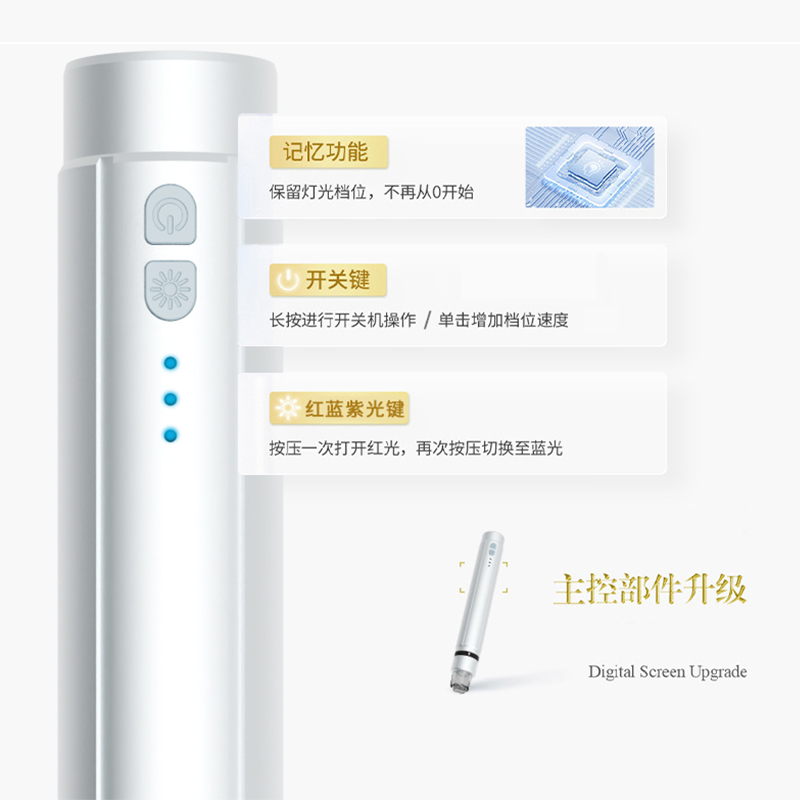 Red & Blue Light Mesotherapy Pen Adjustable Automatic Serum Infusion Device
