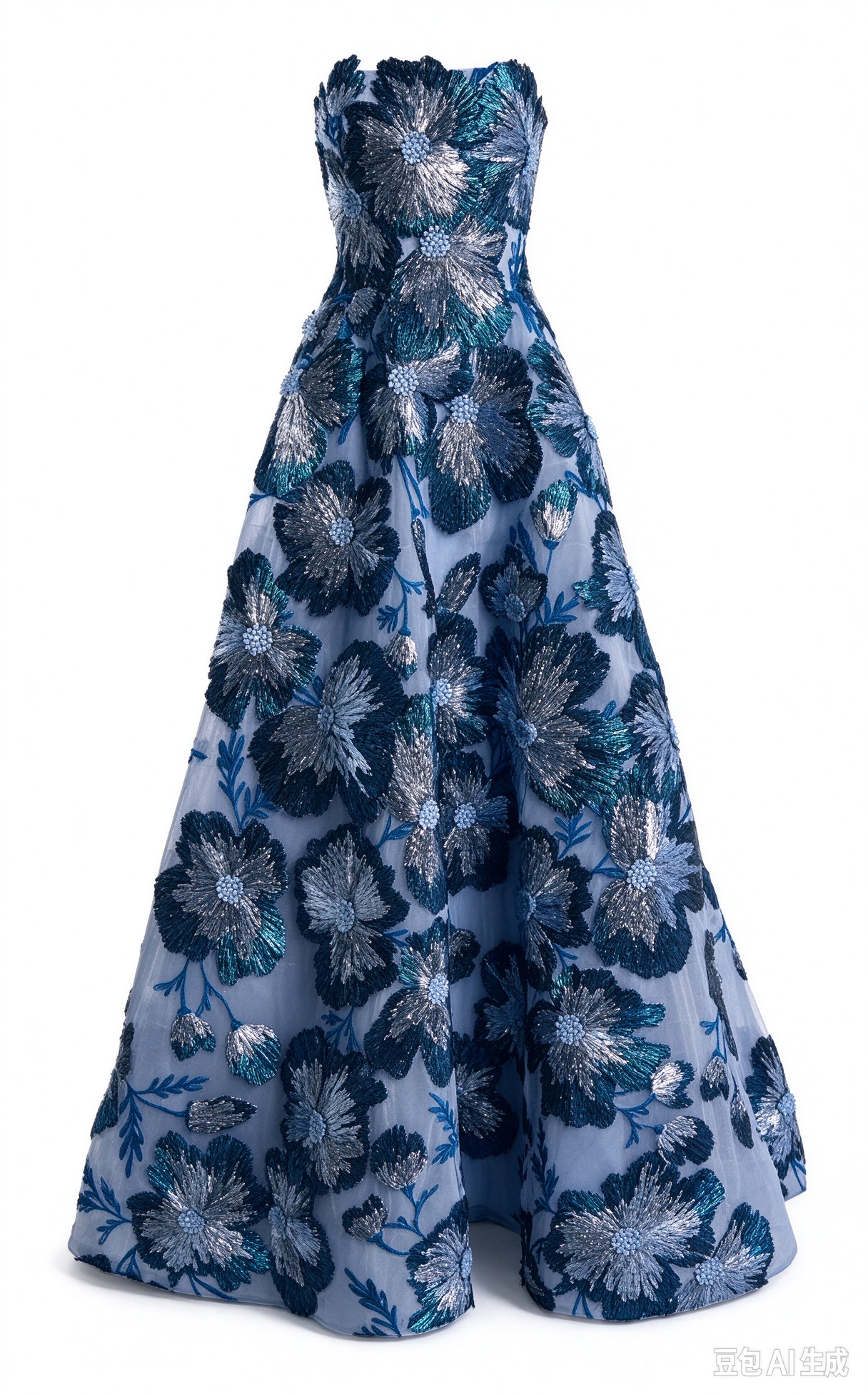[Copy]Georgiana Brown Lace Panel Flared Maxi Gown