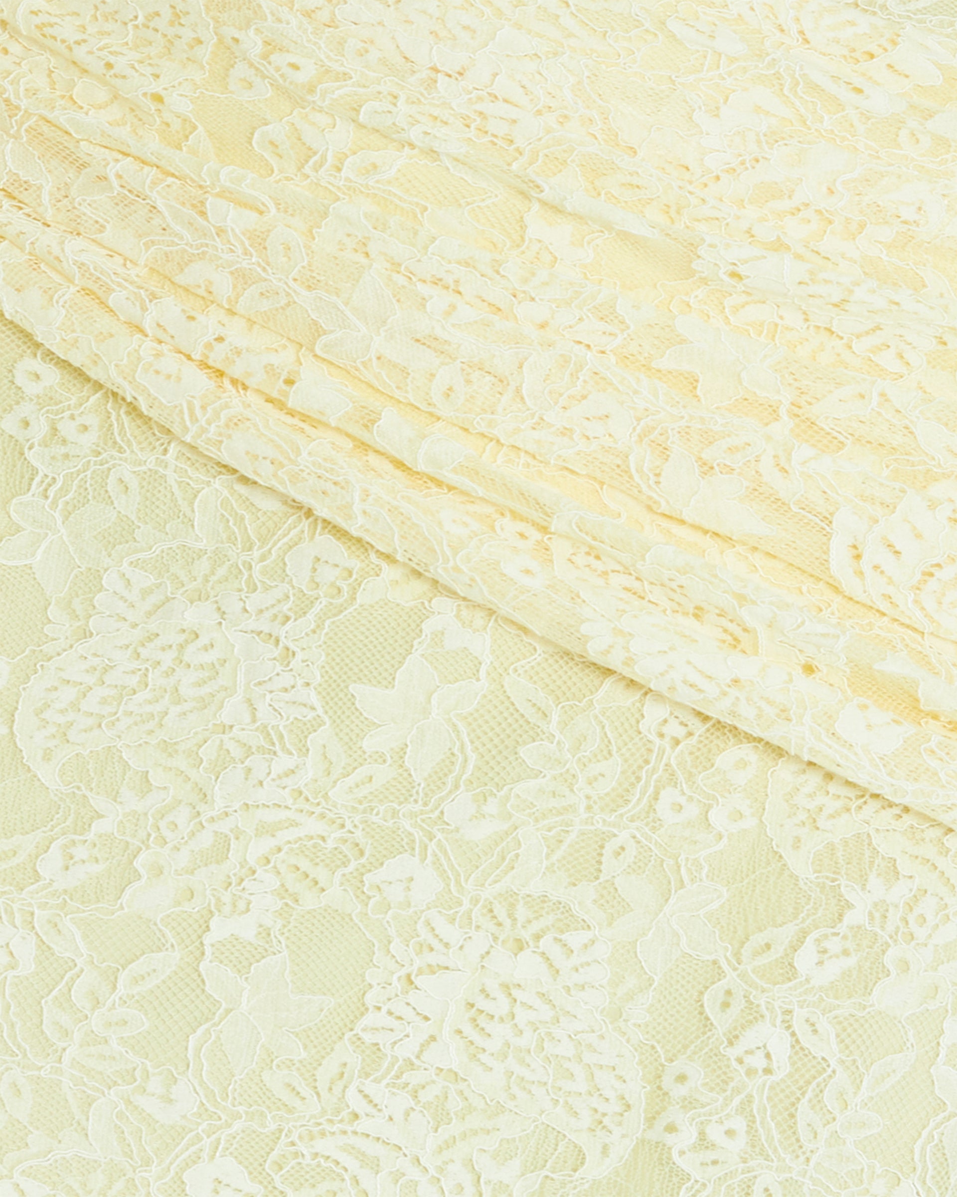 Pastel Yellow Lace Cape Maxi Gown